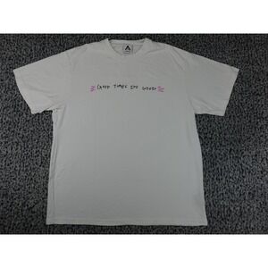 Wasted Collective Graphic T-Shirt Mens Medium White Good Times Do Good Tee